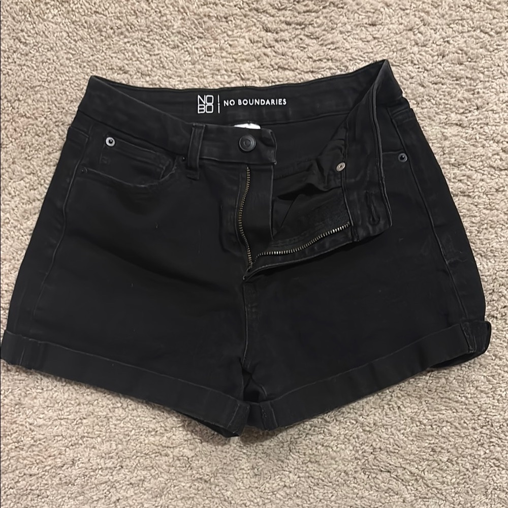 black shorts